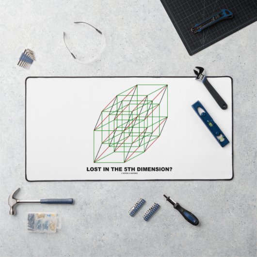 Verloren in de Vijfde Dimensie? (Geometry Cube Hum Bureaumat (Werkstation)