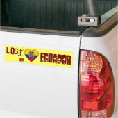 Verloren in Ecuador Vlag Hart Bumpersticker (Op Truck)