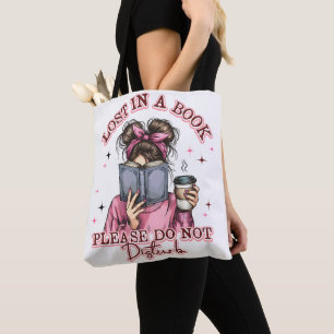 Verloren in een boek.... tote bag