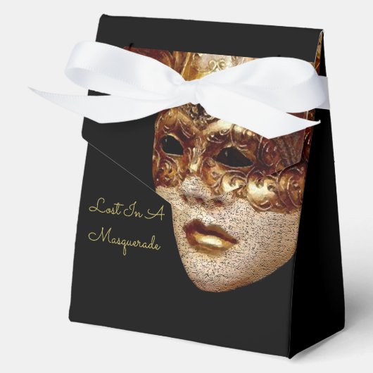 Verloren in een Halloween-maskeradefeest Bedankdoosjes (Voorkant)