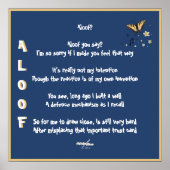 Verloren in een kwatrijn - Aloof - Poster door Adi (Voorkant)