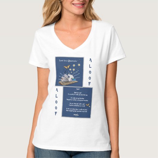 Verloren in een kwatrijn van Adiela Akoo 'Aloof' T T-shirt (Voorkant)