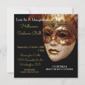 Verloren in een maskerade kostuumbal galafeest kaart (Voorkant)