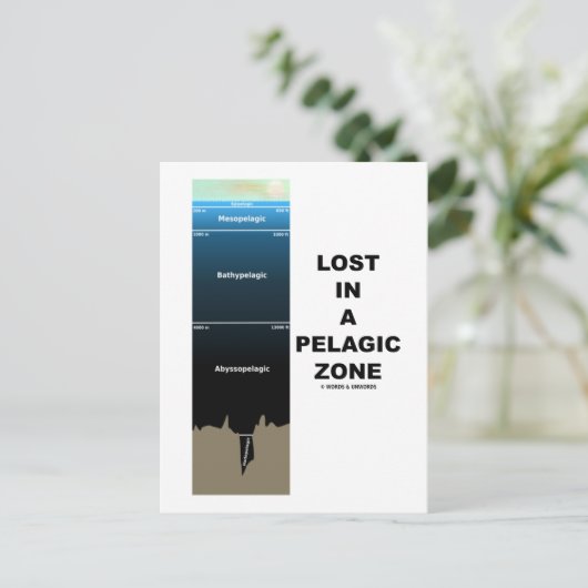 Verloren in een pelagische zone (Oceanografie-Humo Briefkaart (Staand voorkant)