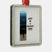 Verloren in een pelagische zone (Oceanografie-Humo Metalen Ornament (Rechts)
