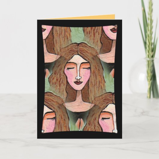 Verloren in Gebed - het wenskaart van het Kaart (Voorkant)