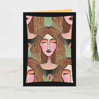 Verloren in Gebed - het wenskaart van het Kaart