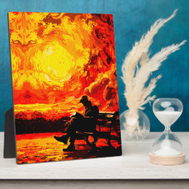 Verloren in Gedachten – Surrealistische Zonsonderg Fotoplaat