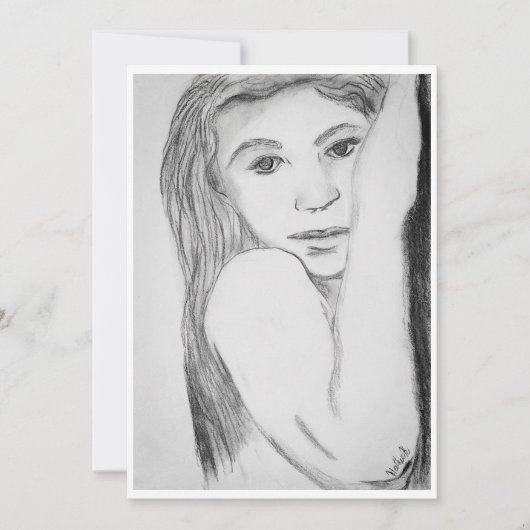 "Verloren in haar ogen" Feestdagenkaart (Voorkant)