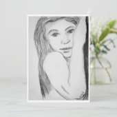 "Verloren in haar ogen" Feestdagenkaart (Staand voorkant)