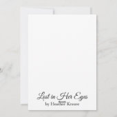 "Verloren in haar ogen" Feestdagenkaart (Achterkant)