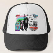 Verloren in het 50s Retro Cool Design Trucker Pet (Voorkant)