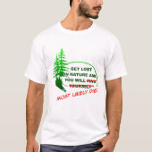 Verloren in het bos Grappige T-shirt (Voorkant)