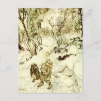 Verloren in het donkere bos door Arthur Rackham