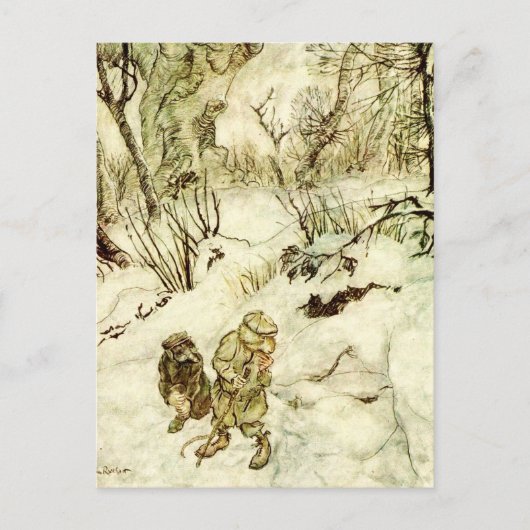 Verloren in het donkere bos door Arthur Rackham Briefkaart (Voorkant)
