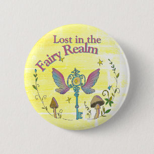 Verloren in het feeënrijk, fairycore liefhebber, p ronde button 5,7 cm
