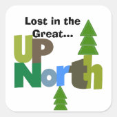 Verloren in het noorden van de Grote Vierkante Sticker (Voorkant)