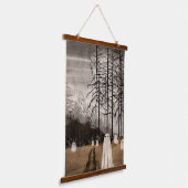 Verloren in het onbekende hangend wandkleed (Gebogen)