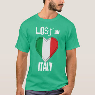 Verloren in Italië - Italiaans vlaggeschut T-shirt