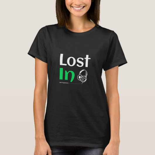 Verloren in lage frequenties t-shirt (Voorkant)