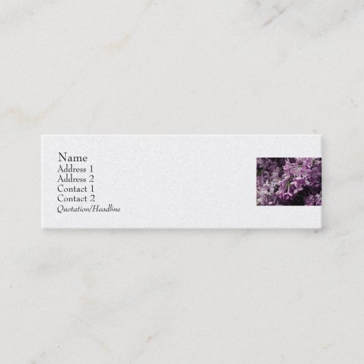 Verloren in Lila Mini Visitekaartje (Voorkant)