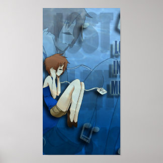 verloren in mijn muziek poster