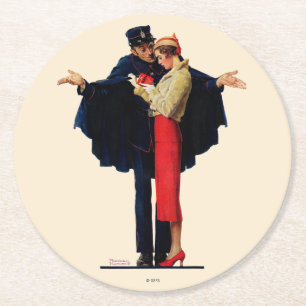 Verloren in Parijs Ronde Kartonnen Onderzetter