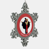 Verloren in Parijs Tin Sneeuwvlok Ornament (Links)