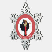 Verloren in Parijs Tin Sneeuwvlok Ornament (Rechts)