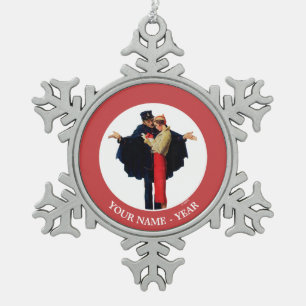 Verloren in Parijs Tin Sneeuwvlok Ornament