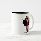 Verloren in Parijs Tweekleurige Koffiemok (Voorkant rechts)