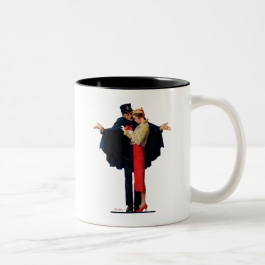 Verloren in Parijs Tweekleurige Koffiemok (Rechts)