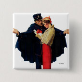 Verloren in Parijs Vierkante Button 5,1 Cm (Voorkant)