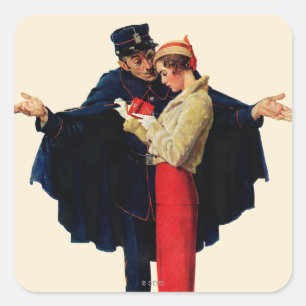 Verloren in Parijs Vierkante Sticker