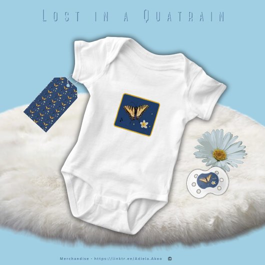 Verloren in Quatrain door Adiela Akoo - Baby Bodys Romper