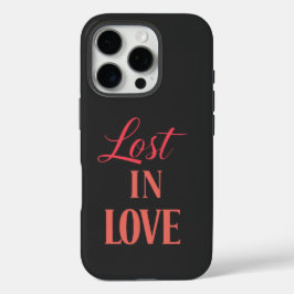 Verloren in Romantische Typografie van de Liefde iPhone 16 Pro Hoesje