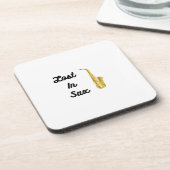 Verloren in Sax met saxofone Bier Onderzetter (Linkerzijde)