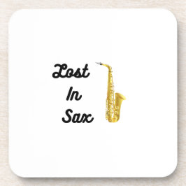 Verloren in Sax met saxofone Bier Onderzetter