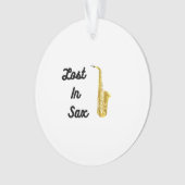 Verloren in Sax met Saxophone op een Ornament (voorkant)