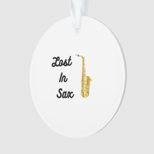 Verloren in Sax met Saxophone op een Ornament (voorkant)
