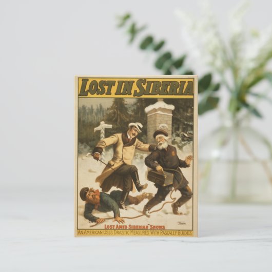 Verloren in Siberië, circa 1898. Briefkaart (Staand voorkant)