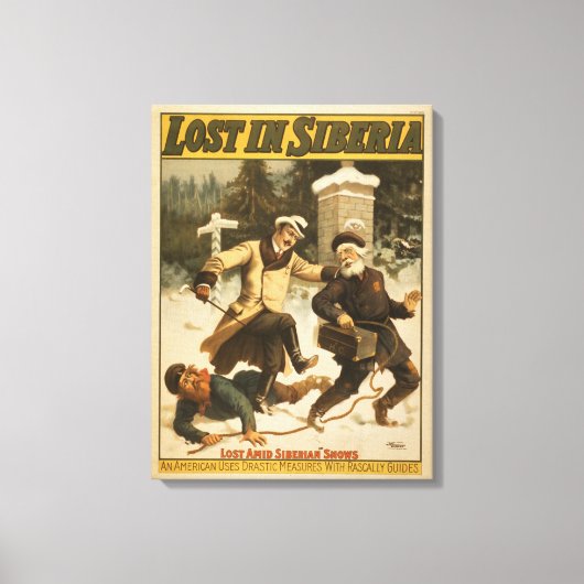 Verloren in Siberië, circa 1898. Canvas Afdruk (Voorkant)