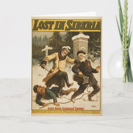 Verloren in Siberië, circa 1898. Kaart (Voorkant)