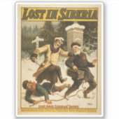 Verloren in Siberië, circa 1898. Sticker (Voorkant)