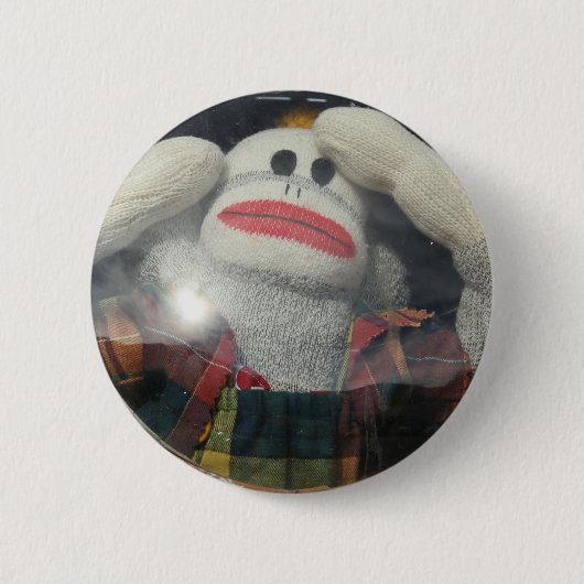 Verloren in Space Monkey Ronde Button 5,7 Cm (Voorkant)