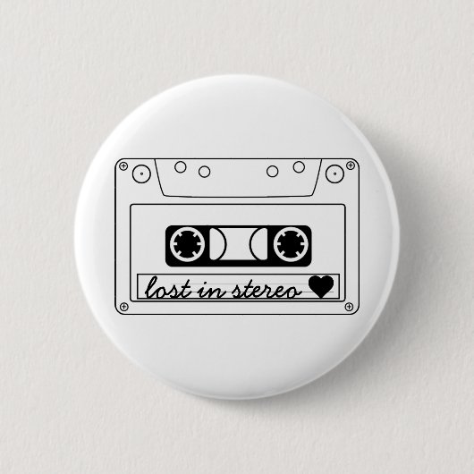Verloren in stereoklassieke Cassettebandje Ronde Button 5,7 Cm (Voorkant)