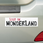 Verloren in Wonderland Bumpersticker (Op auto)