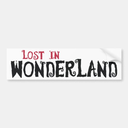 Verloren in Wonderland Bumpersticker (Voorkant)