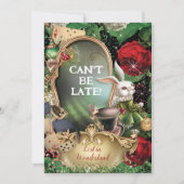 Verloren in Wonderland Garden Party uitnodiging (Voorkant)