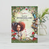 Verloren in Wonderland Verjaardagsfeest Kaart (Staand voorkant)